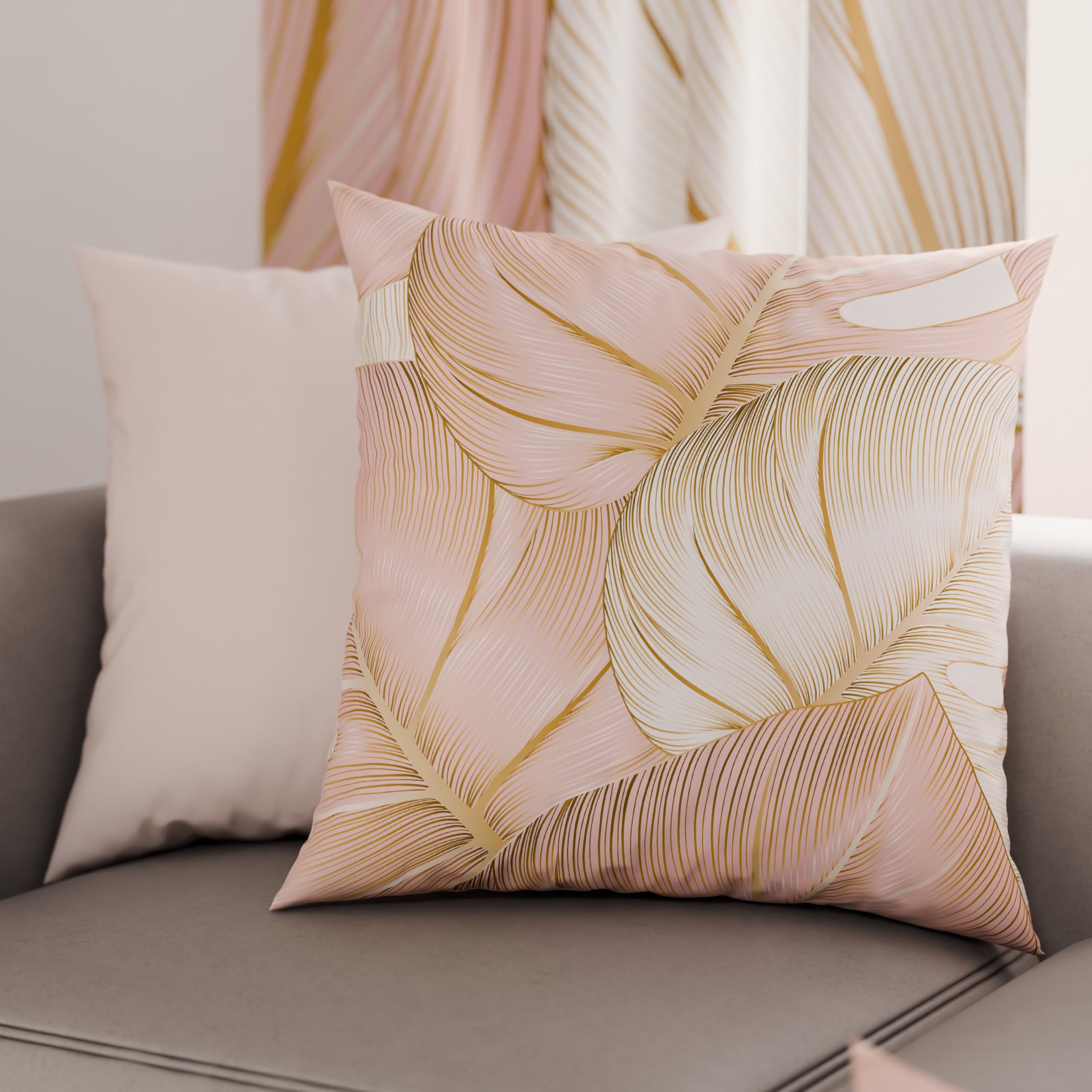 PETTI Artigiani Italiani Cusicni Pair of Pillowcases in Digital Print Winter, Canvas, Tropical Powder O, 30 x 30 cm, confezione da 2