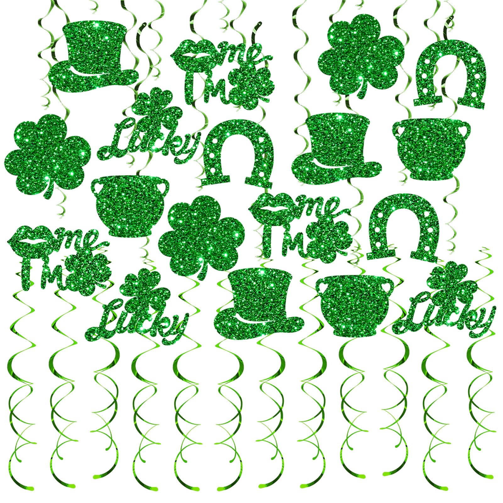 ordinarYone User Friendly Paper Patrick's Day Shamrocks Helical Ornament for Sustainable Holiday Decoration Easy