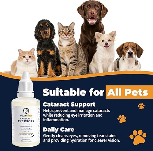 Miniatura 5 de Gotas para los ojos de perro, gotas oculares de catarata para perros, cuidado diario de los ojos para la humedad, comodidad y limpieza, soporte de