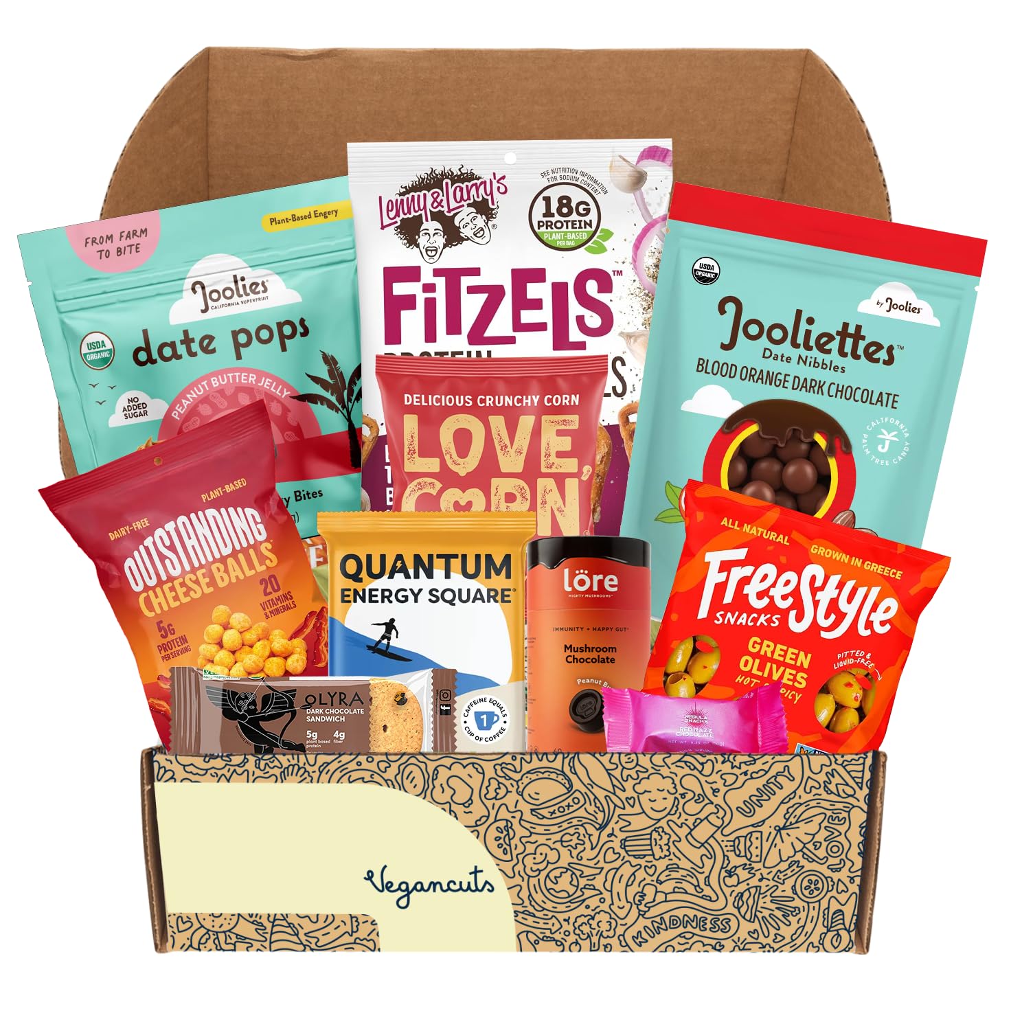 Healthy Vegan Snack Box Care Package - Dairy Free Snacks Variety Pack for Office, College, and Home - Delicious Vegan Food Snack Packs Variety Box - Ideal Gift for Any Occasion - 100% Plant-Based