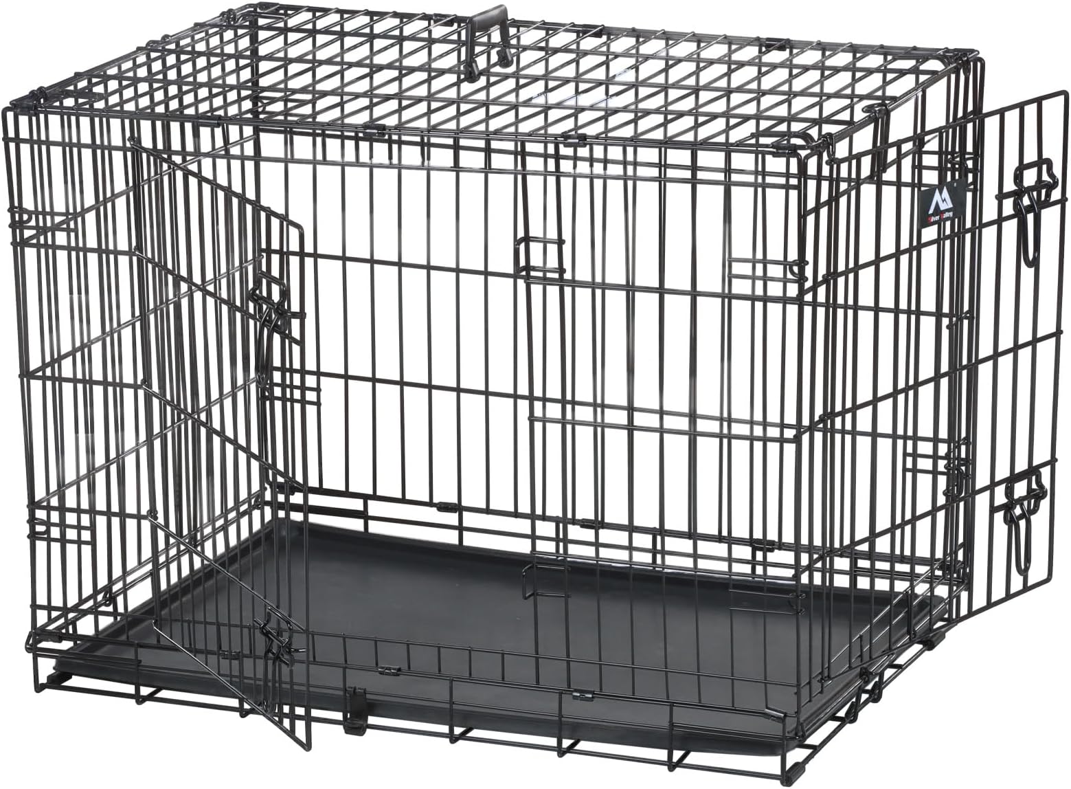 View of SILVER VALLEY Dog Crate Dog Cage from Small to Large, Pet Dog Puppy Cat ...