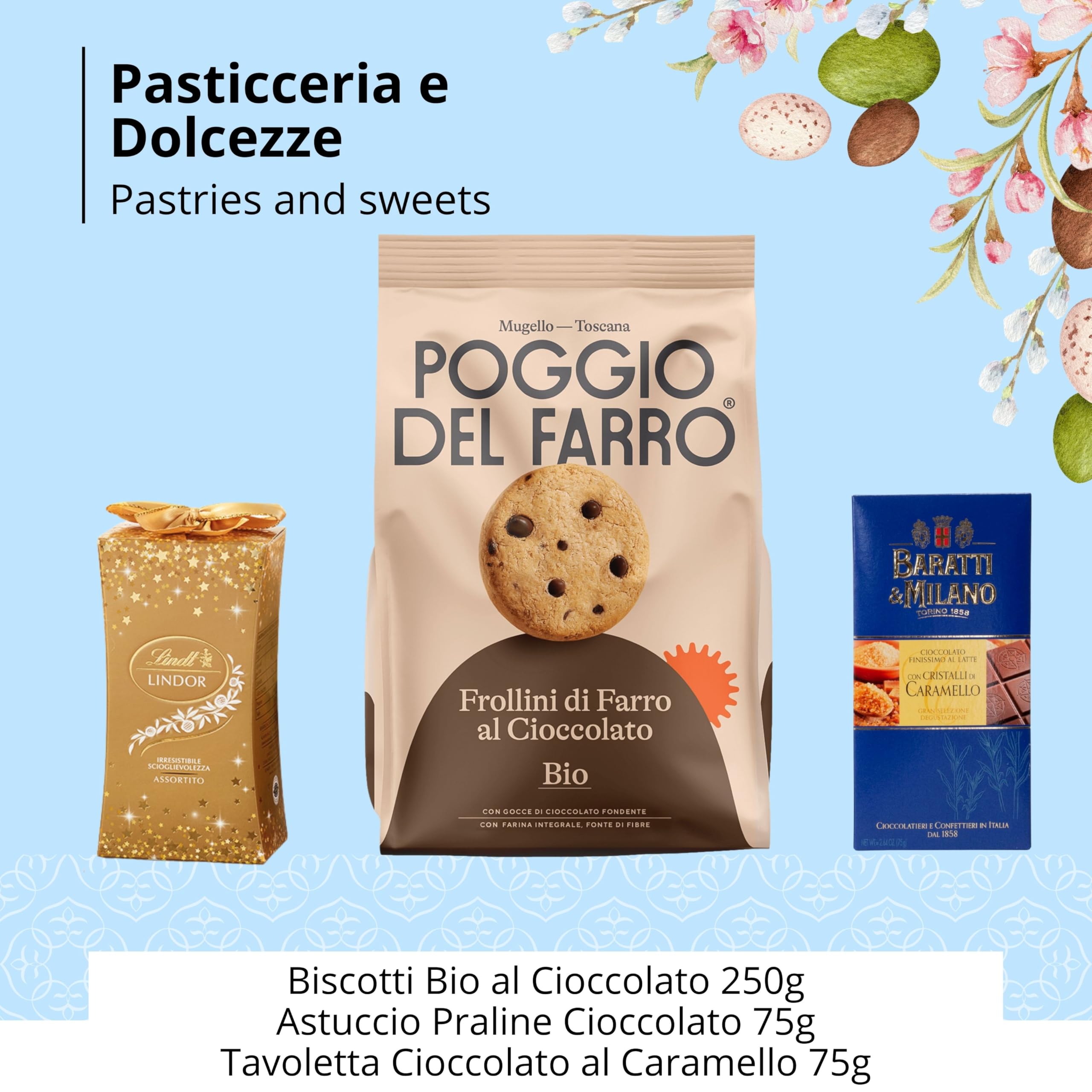 Cesto Pasquale Speciale Italia - Cesto Regalo Alimentare Valigia di Pasqua, Confezione Pasquale con Uovo, Colomba e Specialità Gastronomiche Gourmet [10 pezzi]