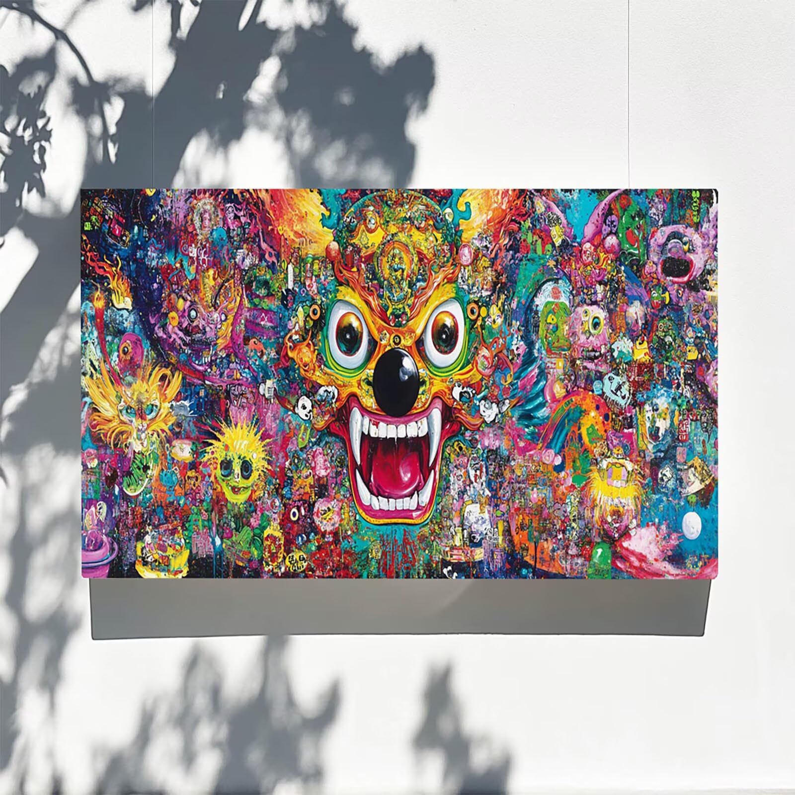 DIY Malen nach Zahlen Erwachsene Graffiti Malen nach Zahlen ab 7 jahre Mädchen Abstrakt Kreativ set für Erwachsene mit Leinwand Acrylfarben set und Pinsel,Bastelset zum Bemalen,Wanddeko 100X200cm 9-3-