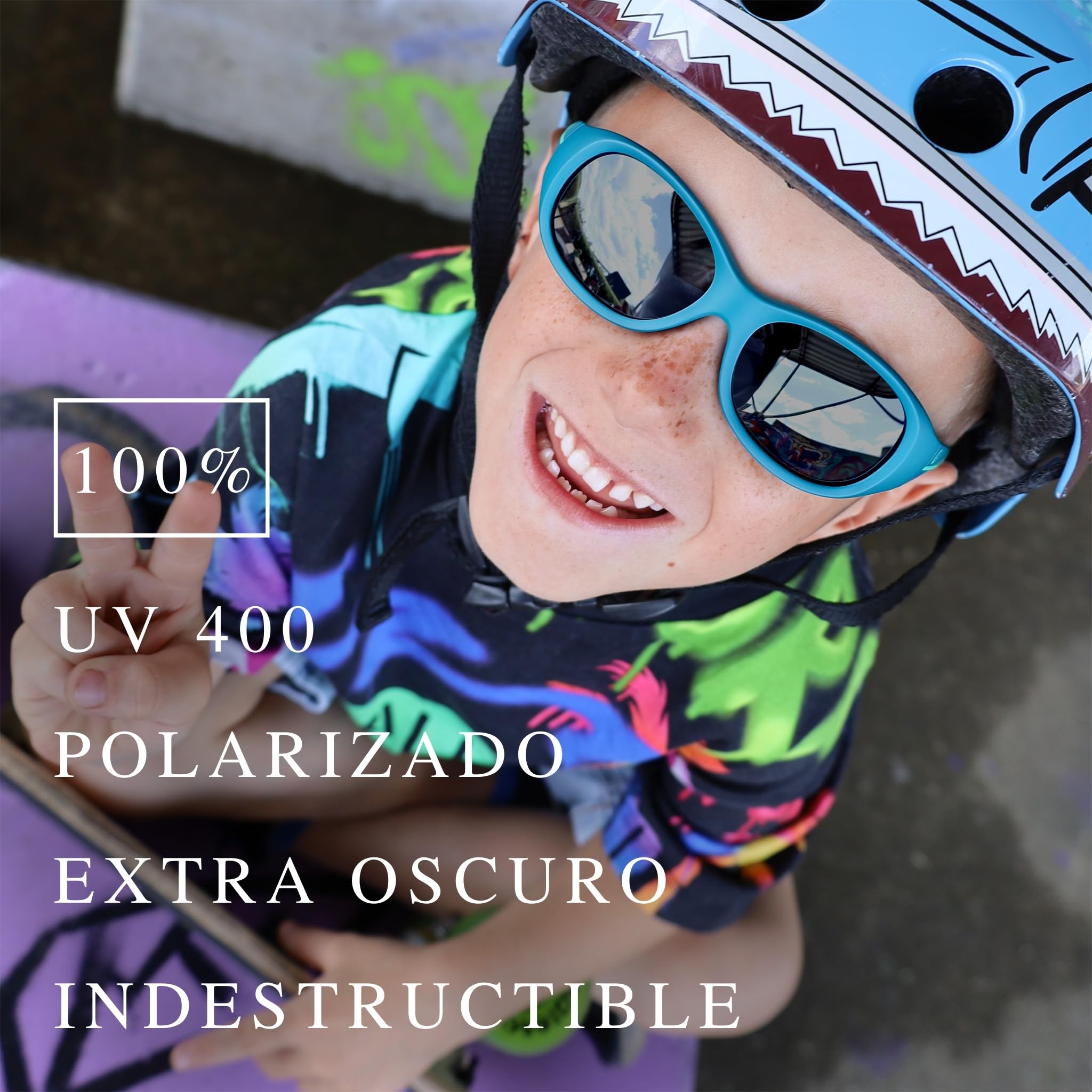 ActiveSol Gafas de Sol para Niños Extra Oscuras Categoría 4, "Kids@School 5 – 10 Años, Polarizadas, Protección UV400