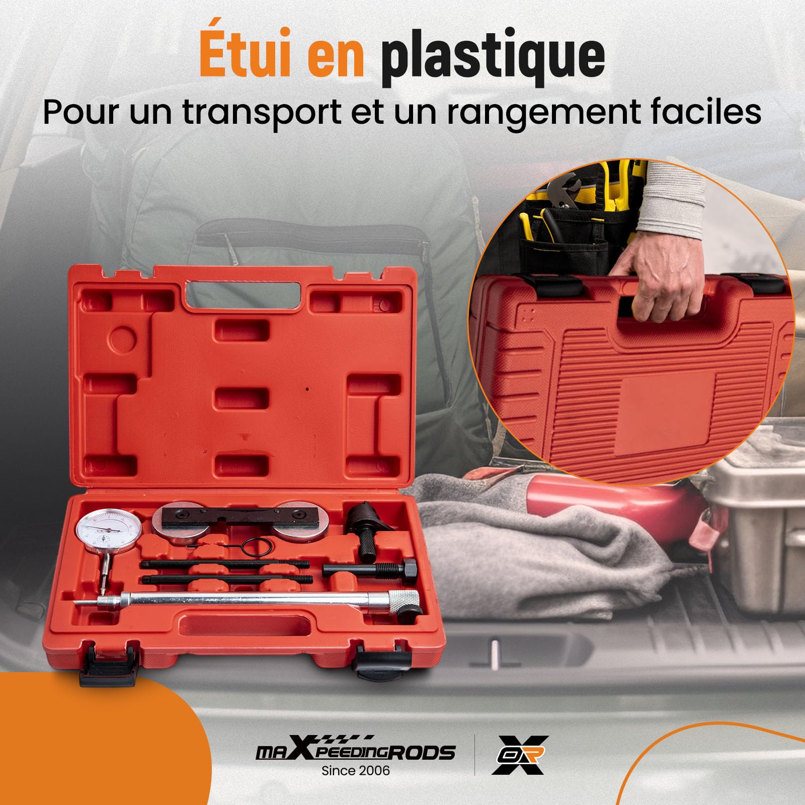 maXpeedingrods 8 pièces Kit D'outils de Réglage Moteur pour VAG VW T10171 | Support de Jauge de vilebrequin pour Audi Skoda SEAT 1.2 1.4 1.6 FSI/TFSI/TSI, Outil de réglage de synchronisation T10170