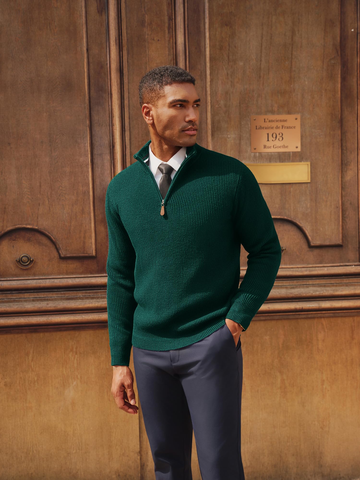 PJ PAUL JONES Pullover Herren 1/4 Zip Troyer Winter Strickpullover Sweater | Stehkragen,Half Zip Pullover,Pulli Arbeitspullover,Warm Langarmshirt
