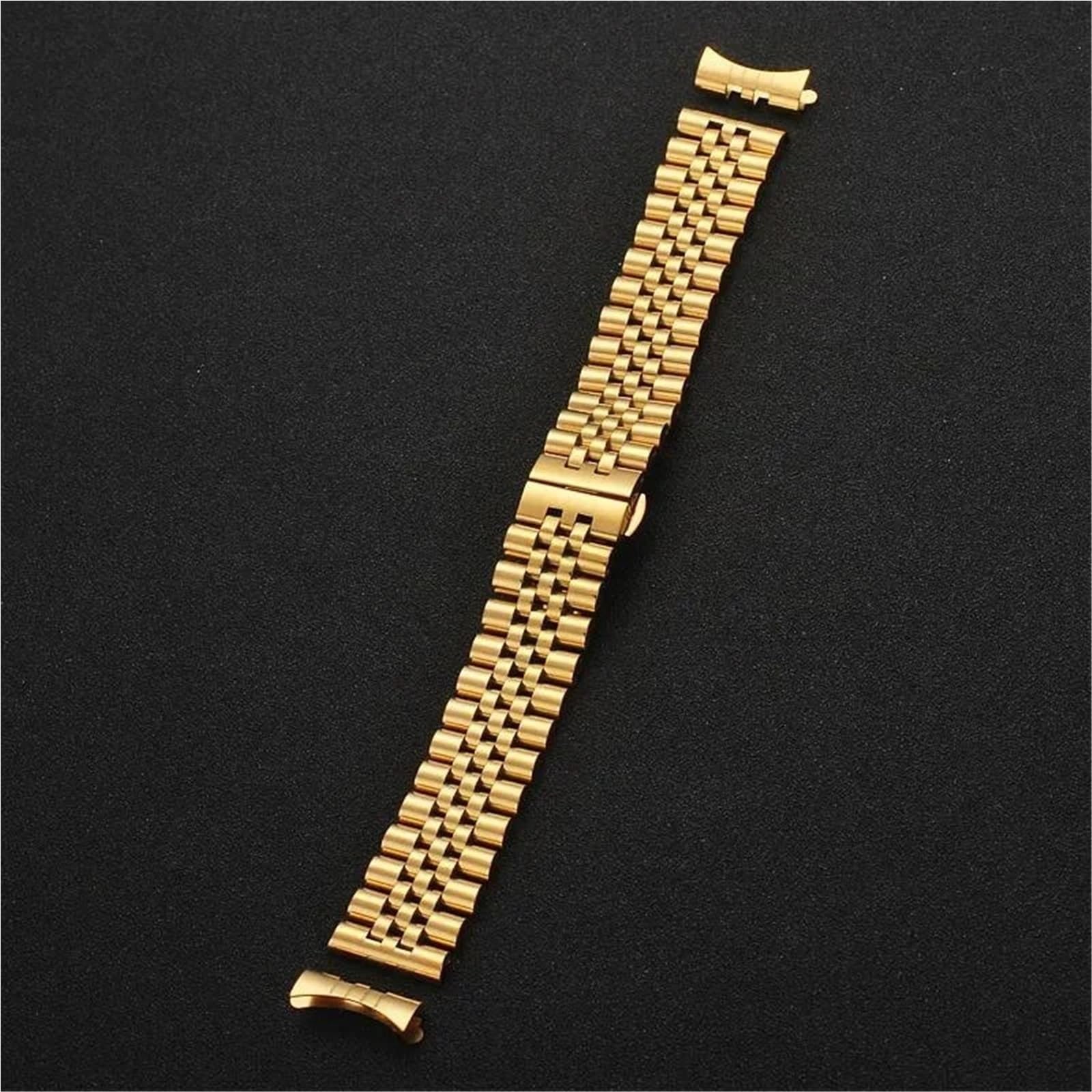 Correa de Reloj de Acero Inoxidable, Correa de Reloj sólida, Hebilla Plegable, Pulsera de Repuesto de liberación rápida for Hombres y Mujeres