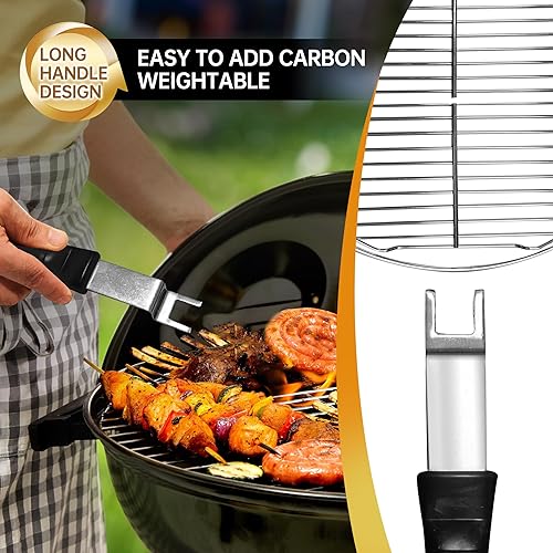 Miniatura 5 de Rejillas de parrilla 8835 de repuesto para Weber, parrillas de carbón de 22.5 pulgadas, hervidor, parrilla de cocina de acero inoxidable