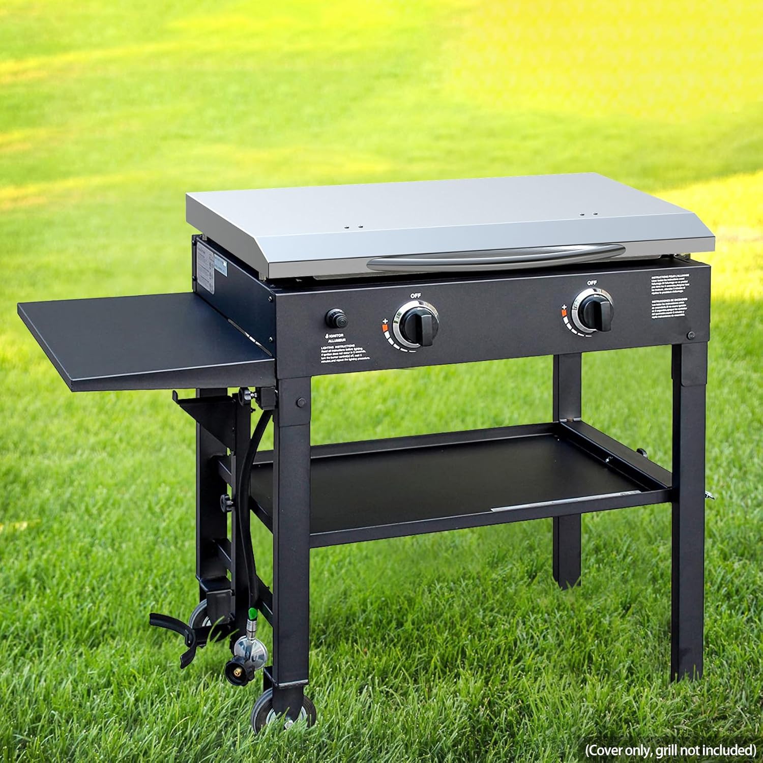 Stanbroil 28 Inch Griddle Hard Cover Hood with Handle for Blackstone 28 Inch Griddle and Other Similar Grills, Stainless Steel
