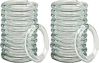 Vista 1 de 24 ganchos transparentes para ducha, anillos de plástico para barra de cortina, cortinas redondas para baño