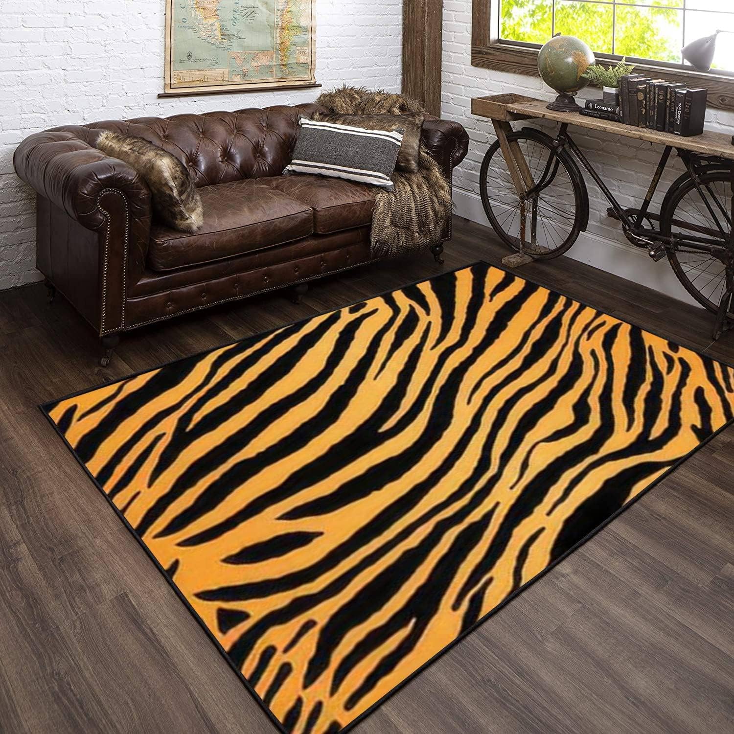 Tapis rampant pour enfants de maison motif tigre 3D 120x160cm