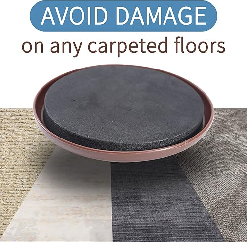 Miniatura 3 de Deslizadores de muebles para alfombra, 8 almohadillas móviles reutilizables para muebles, deslizador de muebles de 5 pulgadas, mueve cualquier