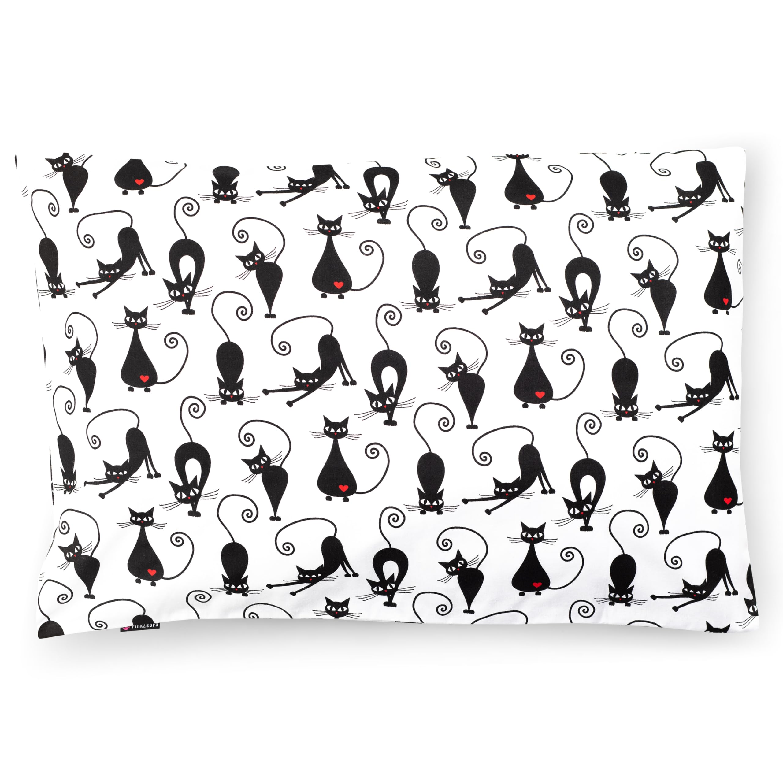 PinkZebra Federa per cuscino bambini 35x40 cm 100% cotone Ecotex Standard 100 chiusura lampo nero