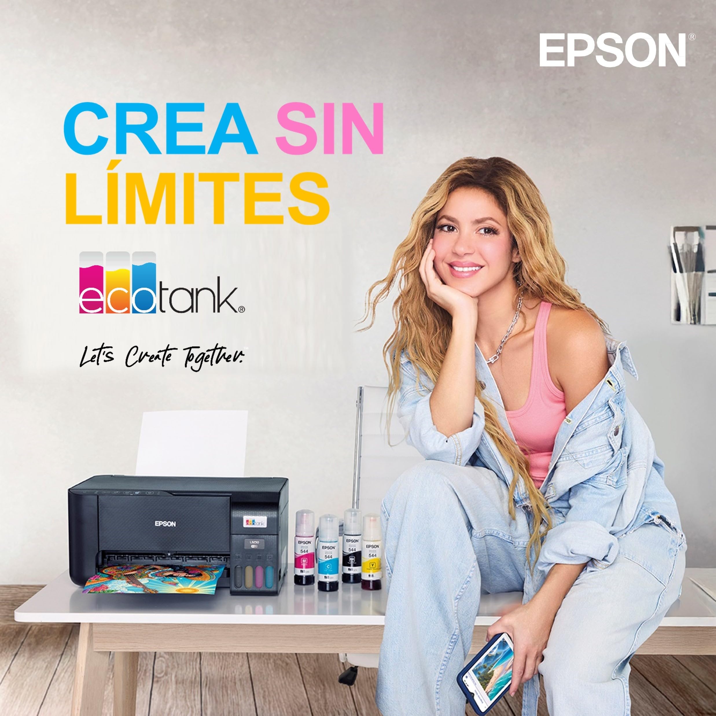 Epson EcoTank ET-1810 | Impresora Inalambrica Compacta, WiFi, A4 con Depósito de Tinta Recargable, Impresión Fotográfica de hasta 10x15 cm, Aplicación Smart Panel | Color Negro