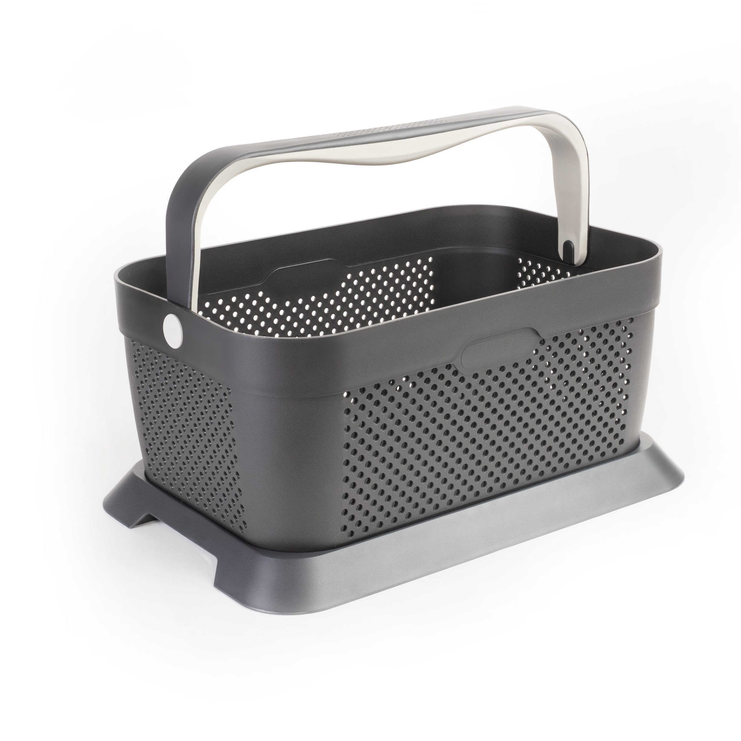 rati Basket - Grau, Smarter Auto Korb zum Einkauf & Outdoor-Aktivitäten, mit Befestigungsadapter zum Kofferraum, rutschfest und Stabil während der Fahrt I Schwarz, aus 94% Recycling Material