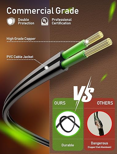 Miniatura 4 de Brightown -Guirnalda de luces led para exterior regulable, 40 bombillas globo G40 de plástico, toda resistente al clima, luz comercial, para colgar