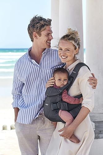 Miniatura 8 de BabyBjörn Portabebés One Air malla 3D antracitaleopardo Antracita, Antracita/Leopardo, Negro, Gris vaquero/Gris oscuro, Azul marino, Plateado, Azul