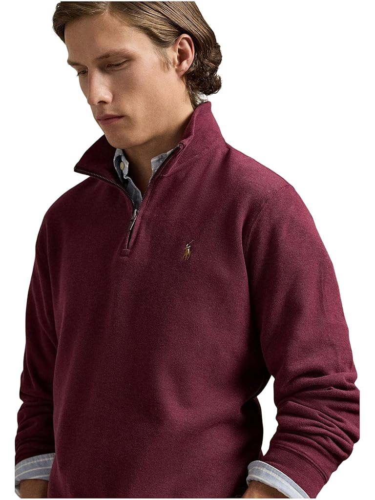 Red Polo Ralph Lauren Estate- Rib Quarter Zip Pullover