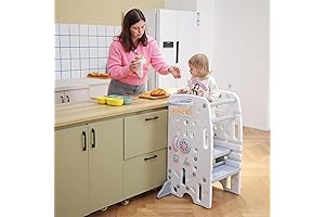 Toddler Kitchen Stool Helper Tower - Standing Stool for Autonomy