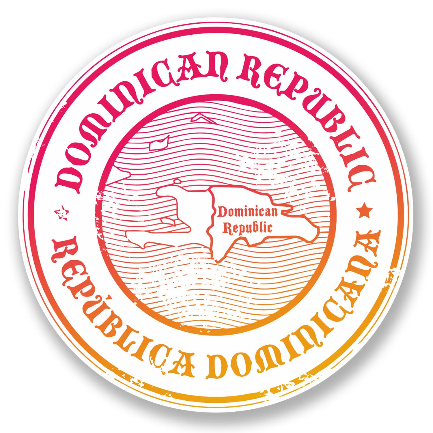 2 x 10cm Dominican Republic Vinyl Sticker Decal Luggage Travel Laptop Tag #6497 (10cm x 10cm)