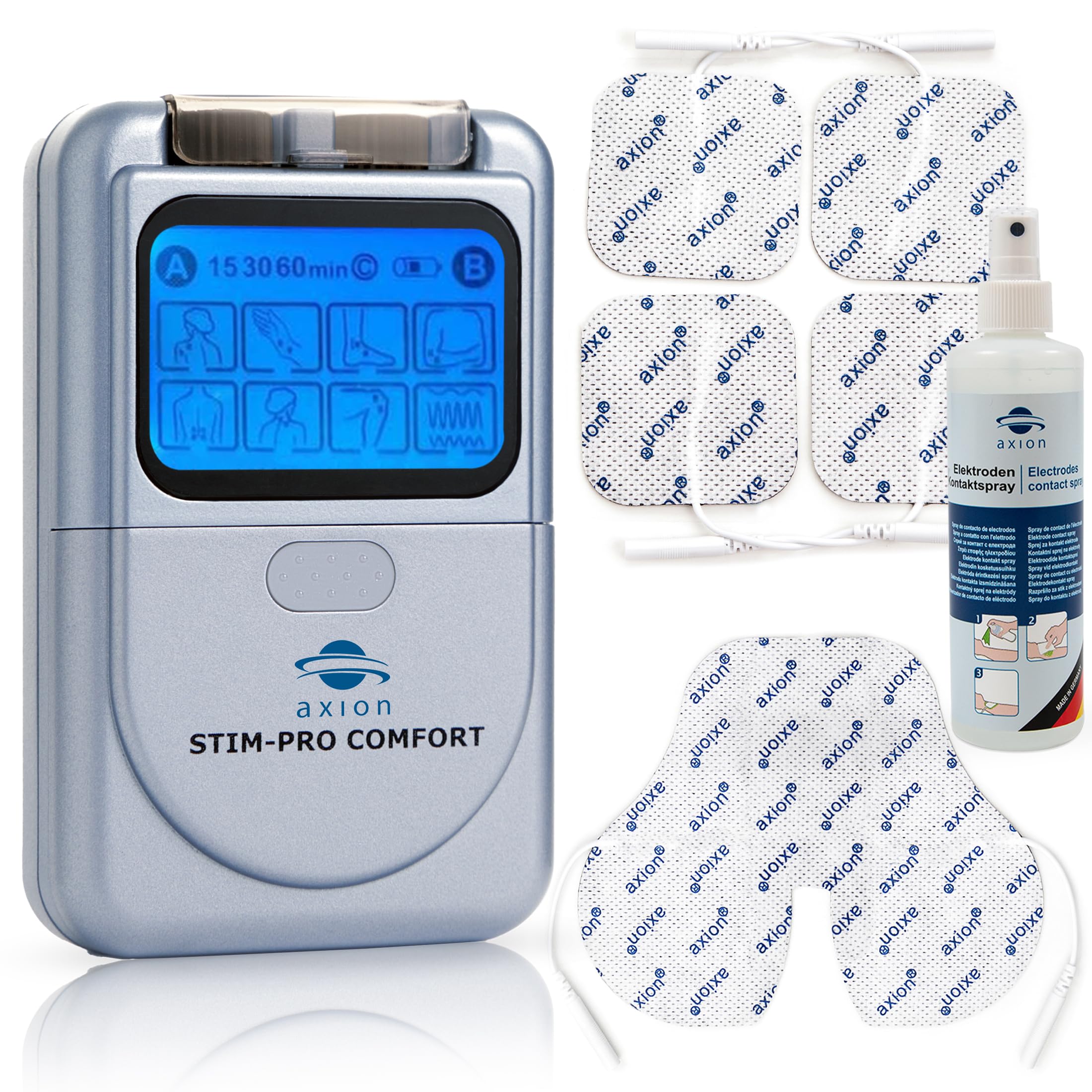 axion Elettrostimolatore TENS STIM-Pro Comfort | Anti-Dolore tramite elettrostimolazione | Dispositivo medico certificato