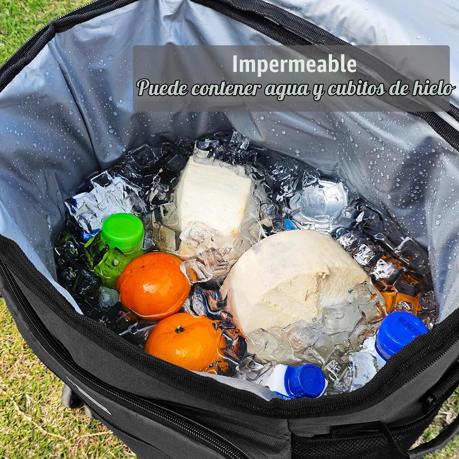 Nevera Portátil con Ruedas 40 litros Plegable Nevera Playa a Prueba de Fugas para Picnics Camping y Playa