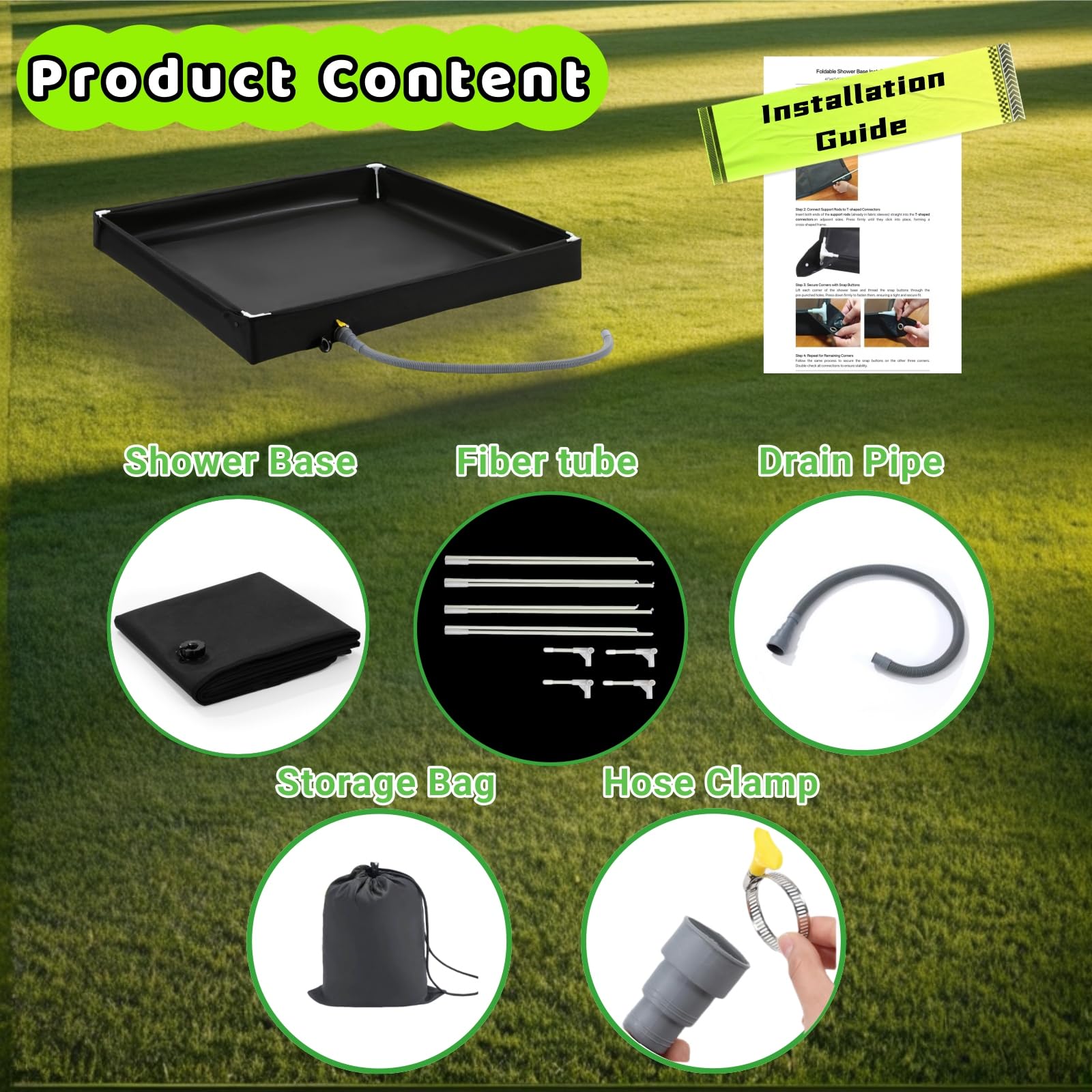 ianjetty Portable Shower Pan, 41