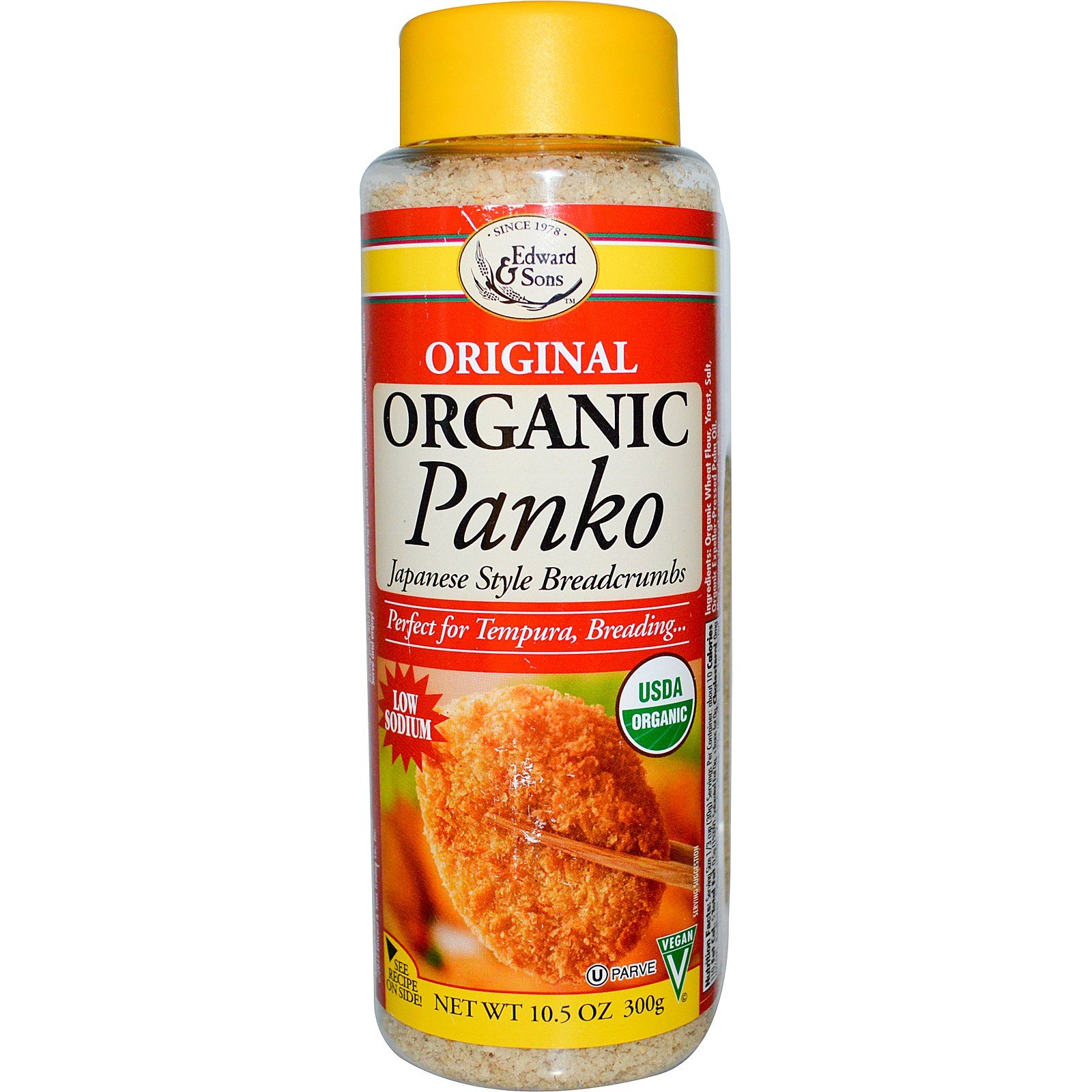Edward & Sons Organic Panko, Japanese Style Breadcrumbs, 10.5 Ounce