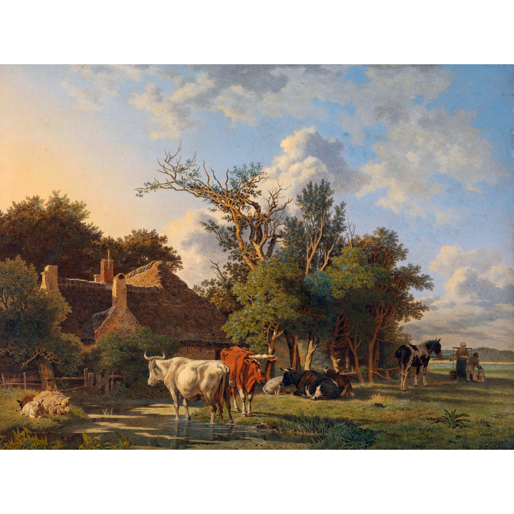 Artery8 Valois Landscape Painting Large Wall Art Poster Print Thick Paper 18X24 Inch