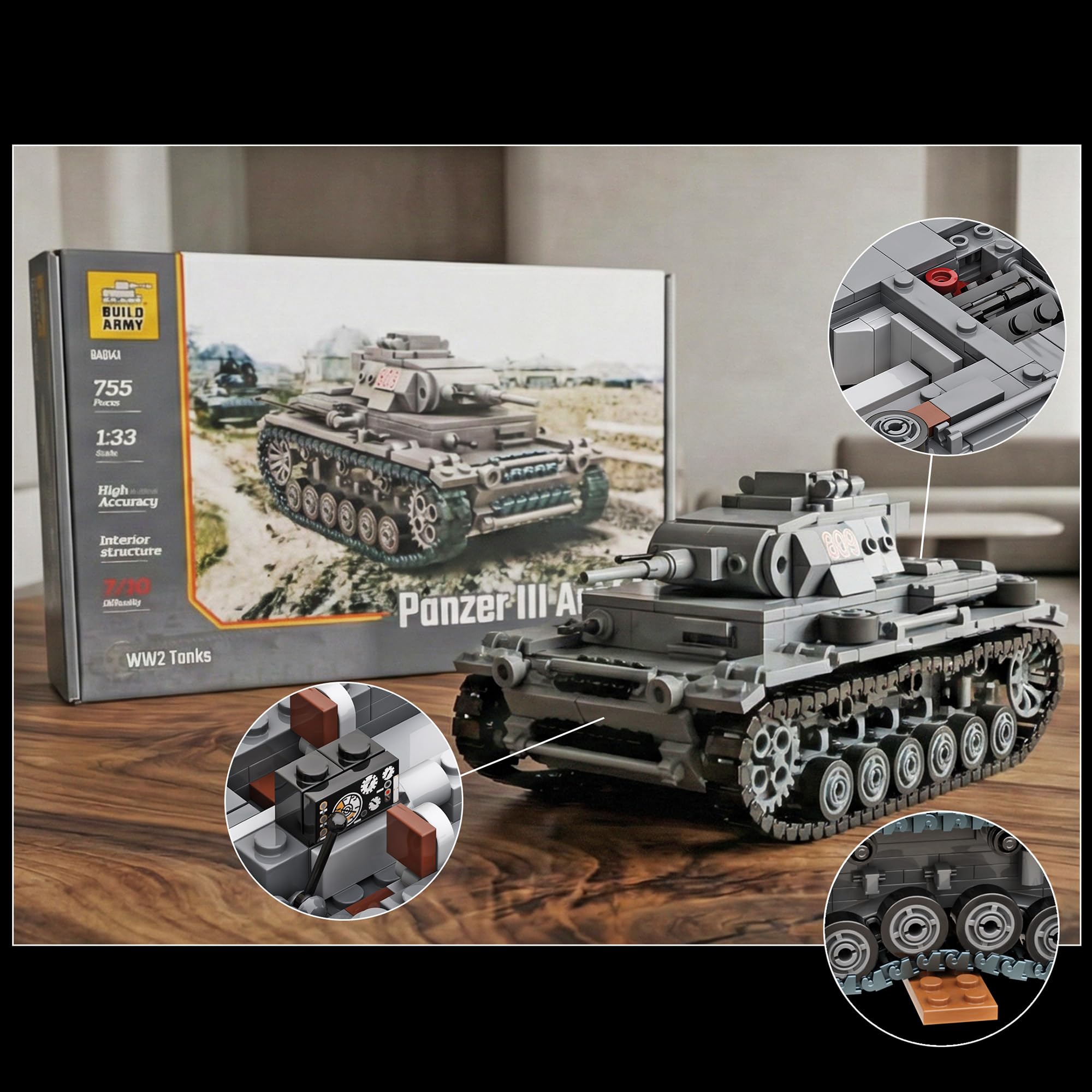 Panzer III Ausf.J zestaw klocków budowlanych