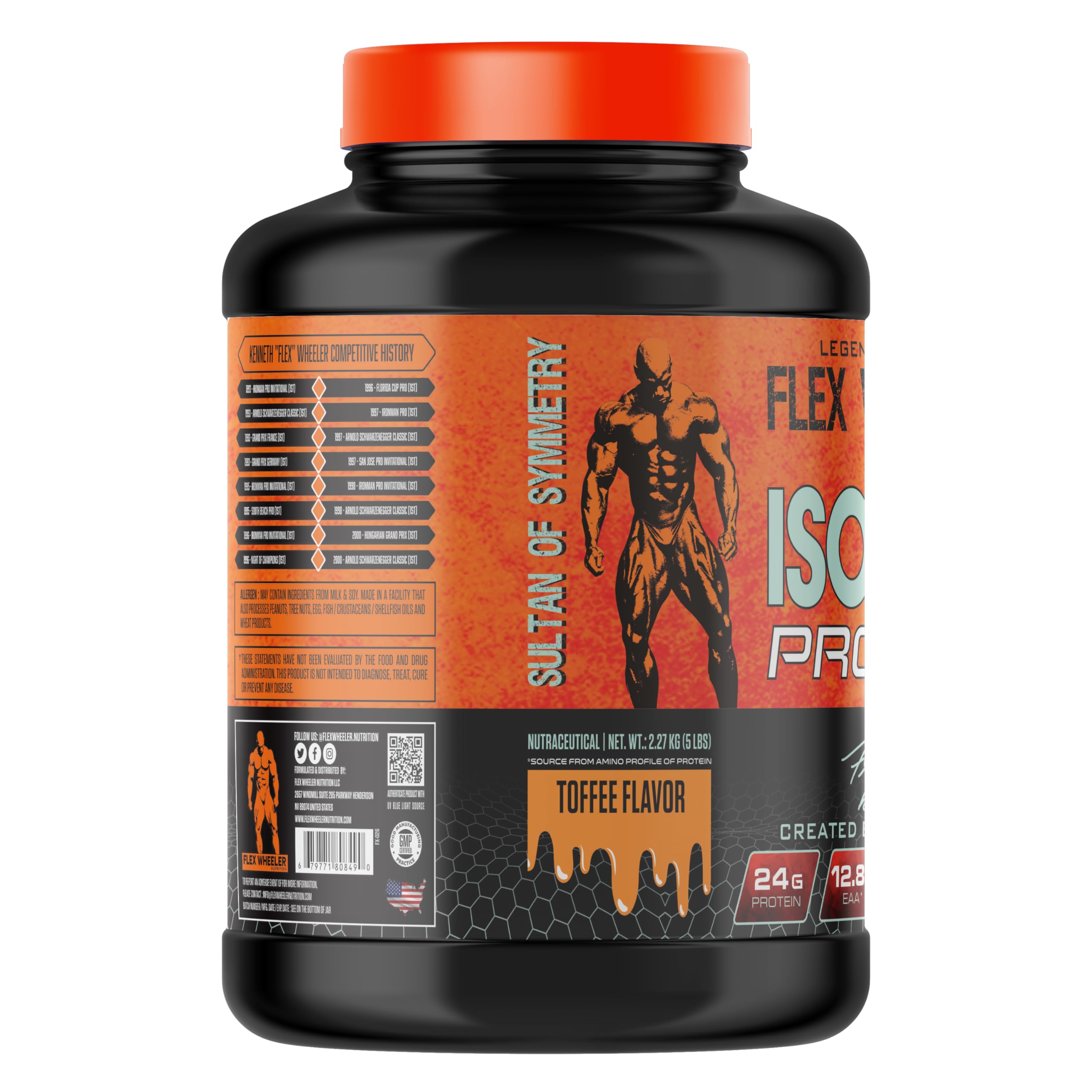 Flex Wheeler Nutrition Isolate Protein Powder - 5 lbs (2.7kg) | Premium Pure Whey Isolate | Fast Absorption & Muscle Recovery | Toffee Flavor — Amazon image 2