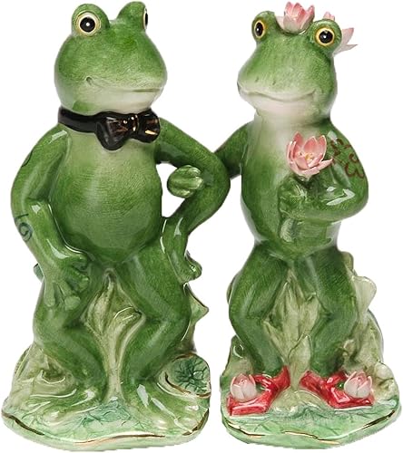 ATD Salero y pimentero Alfrogo y Frogalina de 4.5 pulgadas para novios