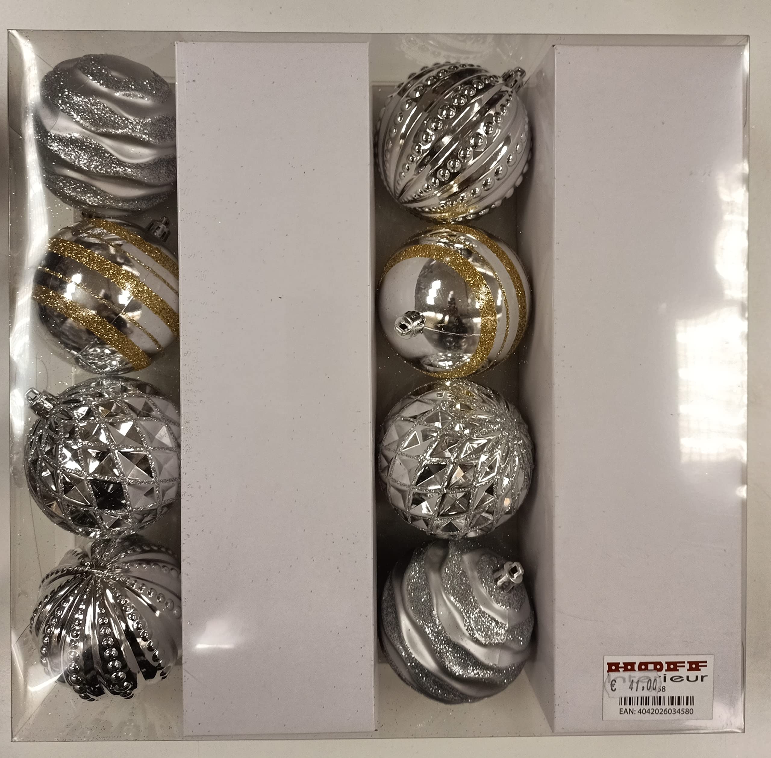 Kit de decoración para árbol de Navidad, oro plata 40 unidades