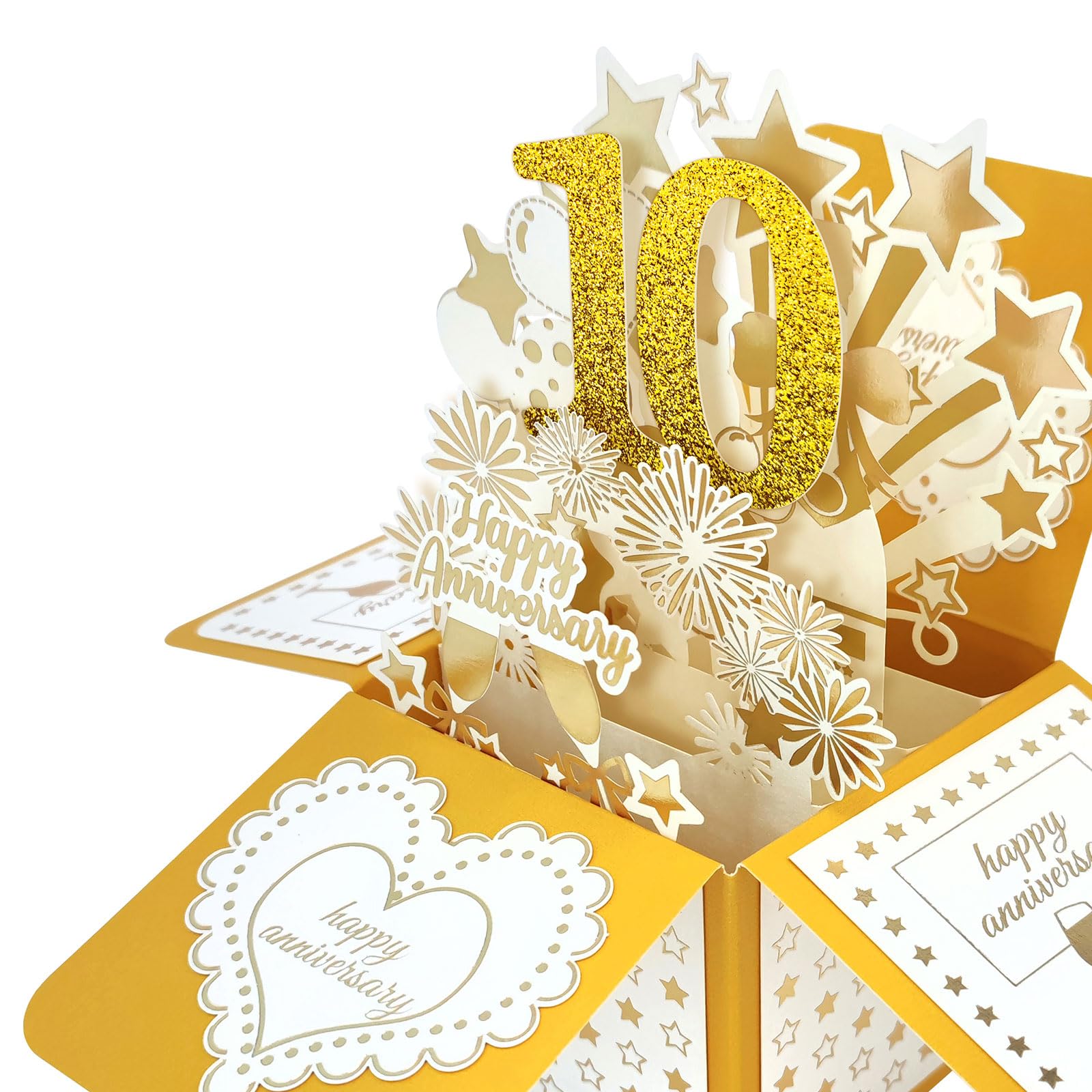 scicent 10th Anniversary 3D Pop Up Greeting Card, Marriage, Soulmates, Celebration, Being Together, Congratulations, Romantic - Image 3