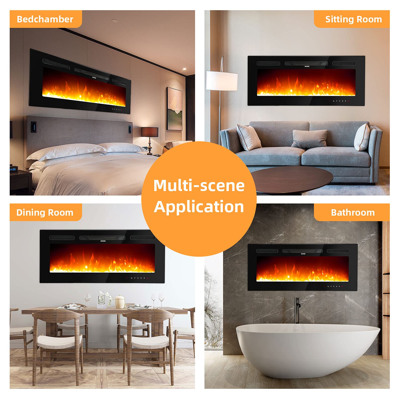 Buy SANHSEHOME Freestanding Electric Fireplace, 30 Inches Electric