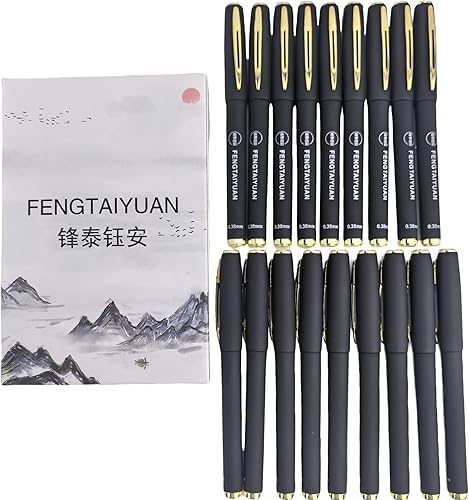 Miniatura 1 de Fengtaiyuan - Bolígrafos de tinta de gel, tinta negra, escritura suave, bolígrafos modernos