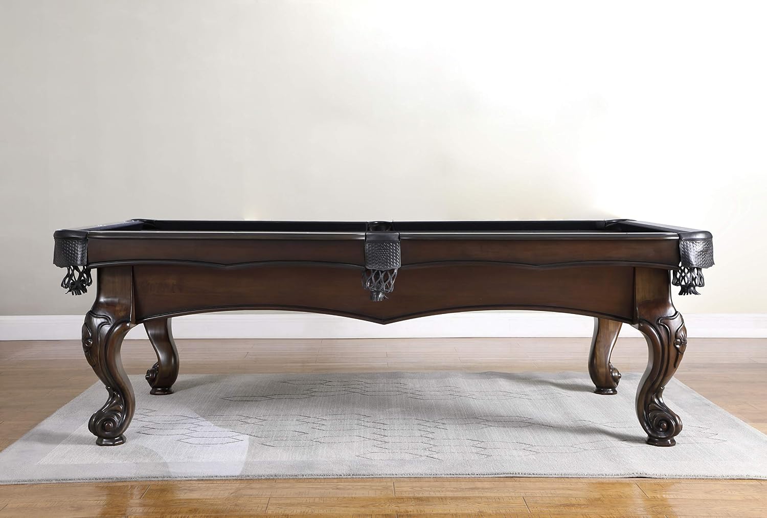 Playcraft Wheaton 8' Slate Pool Table - Billiard Table with Hardwood & 3pc Slate System - Perfect for Game Room, Office or Dens - 25 Cloth Colors