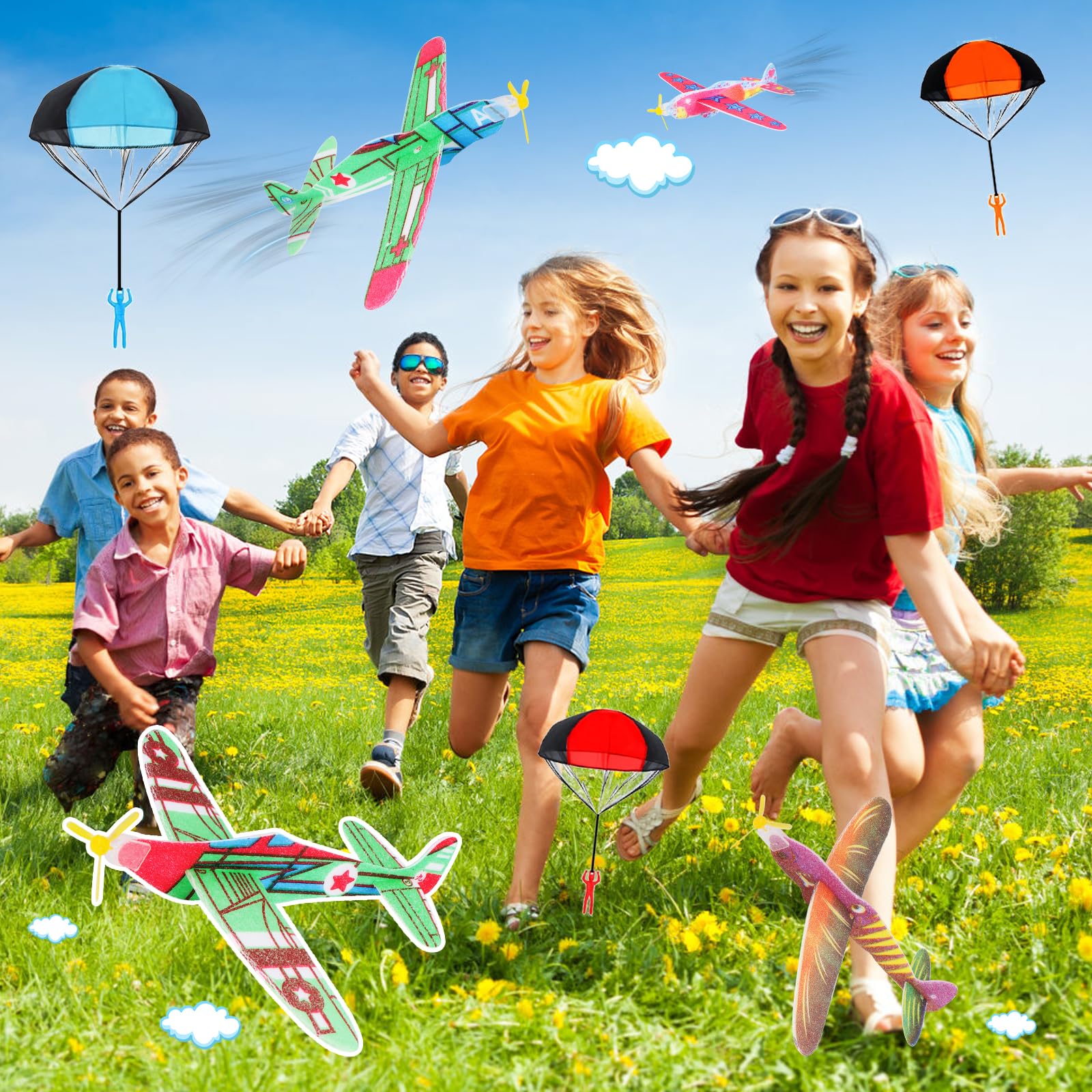 Lot de 20 jouets pour parachutisme