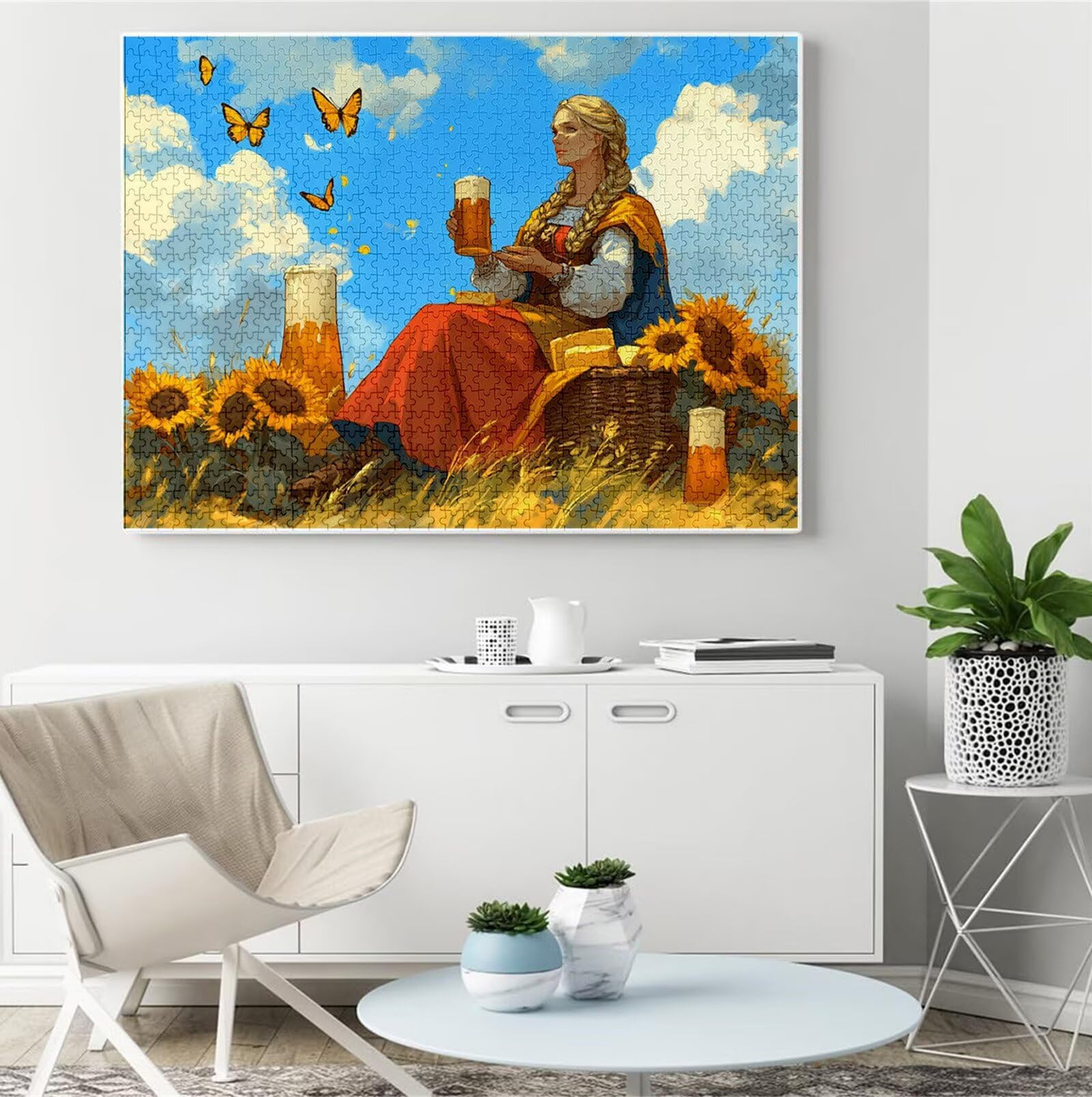 Puzzle 4000 sztuk dla dorosłych, drewniane puzzle słonecznikowe dla dorosłych, wymagające puzzle dla kobiet, rodzinne gry edukacyjne, łamigłówki z pudełkiem do dekoracji domu, prezent świąteczny dla
