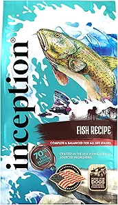 Inception® Dry Dog Food Fish Recipe – Complete and Balanced Dog Food – Legume Free Meat First Dry Dog Food – 4 lb. Bag (13278)
