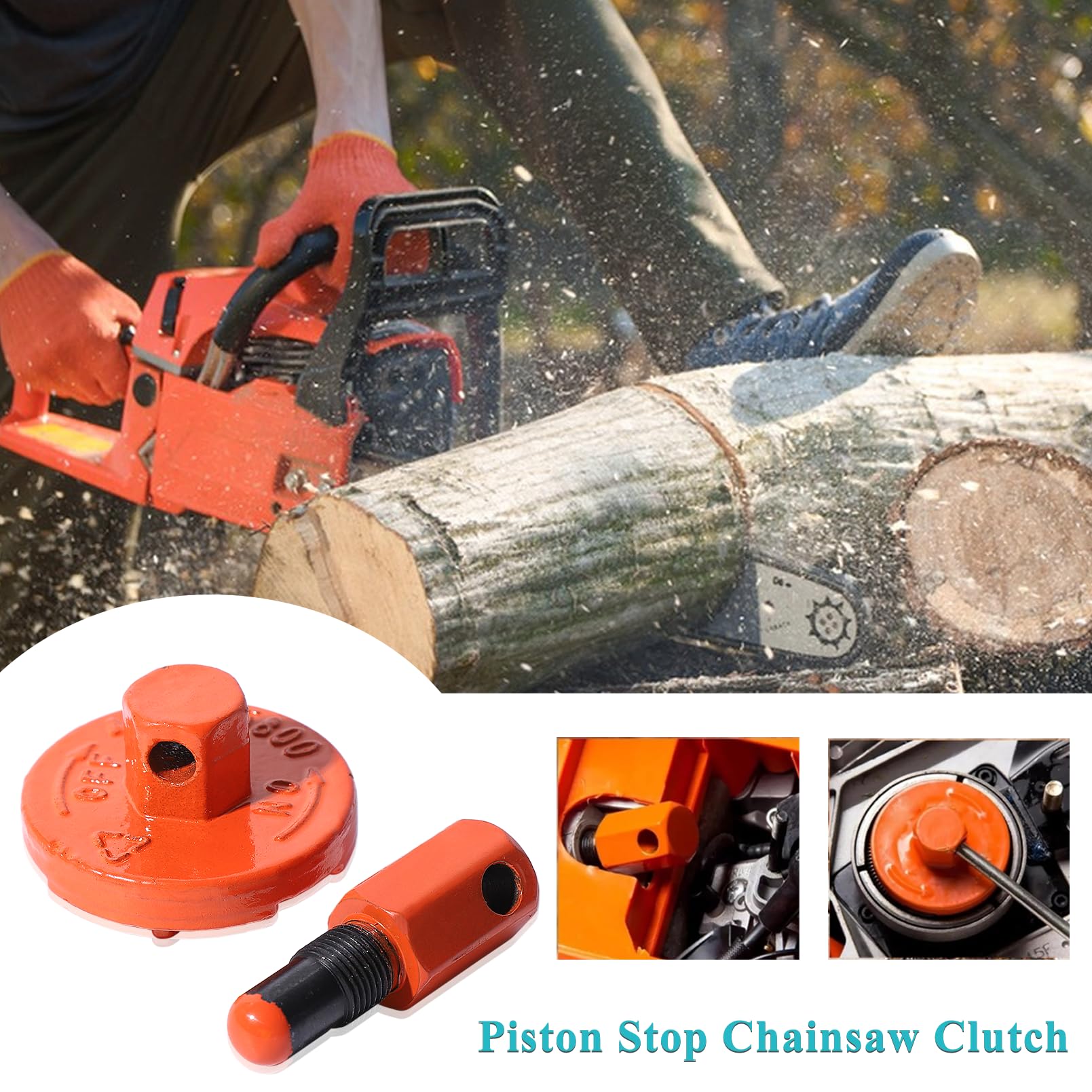 Pistone Stop Frizione Volano Smontaggio Motosega Frizione Strumento di rimozione per Husqvarna Rancher 340 345 346 350 351 353 445 450 455 460 motoseghe Sostituire 502541601 502 54 16-03