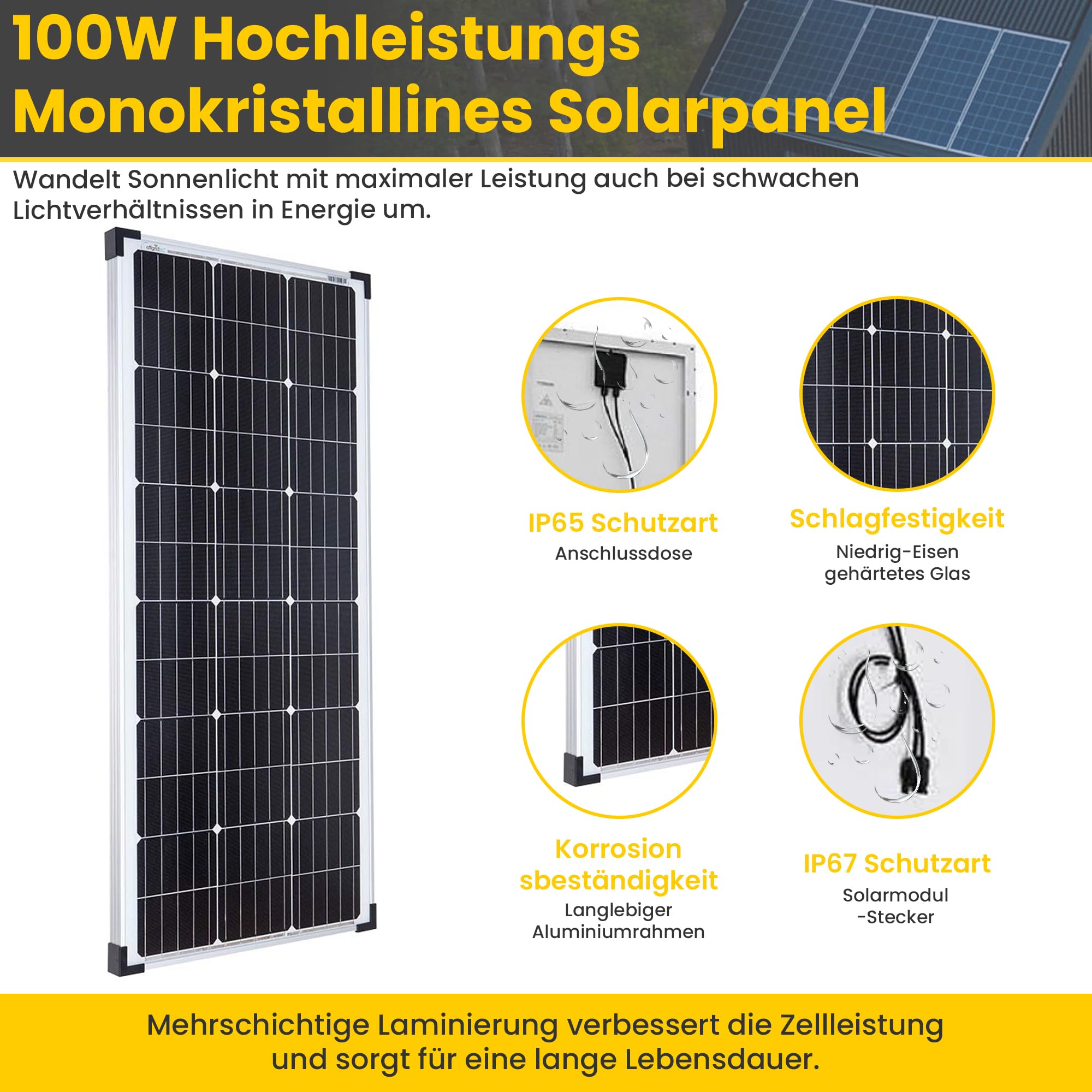 Offgridtec Premium-XL 010960 Système solaire pour camping-car 300 W 12 V avec régulateur de charge 30 A et écran LCD