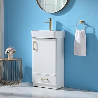 15 Small Bathroom Decorating Ideas for Style in Tight Spaces 30 18 Inch Small Bathroom Vanity, Narrow Bathroom Vanity with Sink Combo, W...