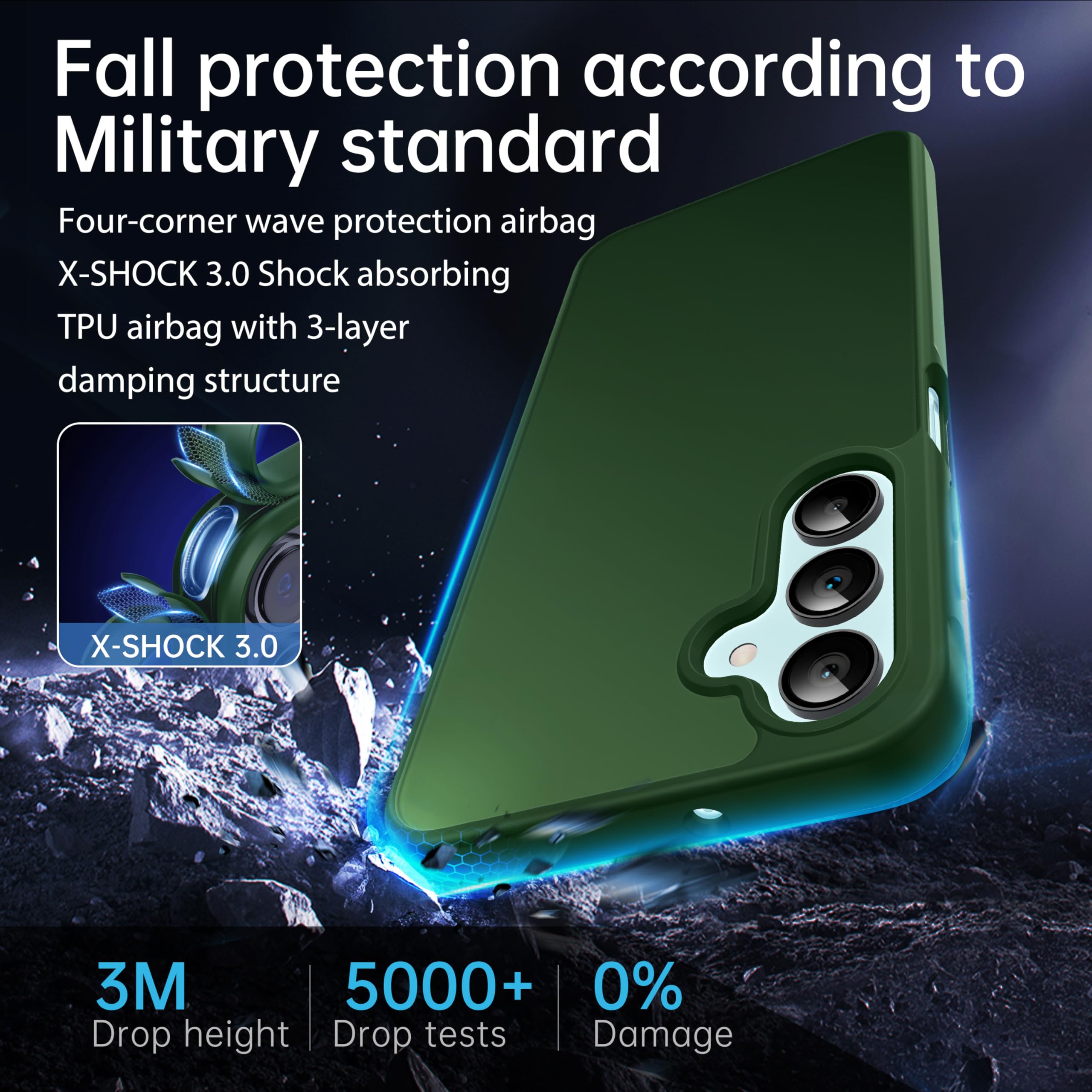 FLLAO Opaca Cover Compatibile con Samsung Galaxy A16 5G/4G con 2 Vetro Temperato, [Della Fotocamera Protezione] Anticaduta Antiurto Anti-Graffio Hard PC Glassata Traslucida Custodia Giallo