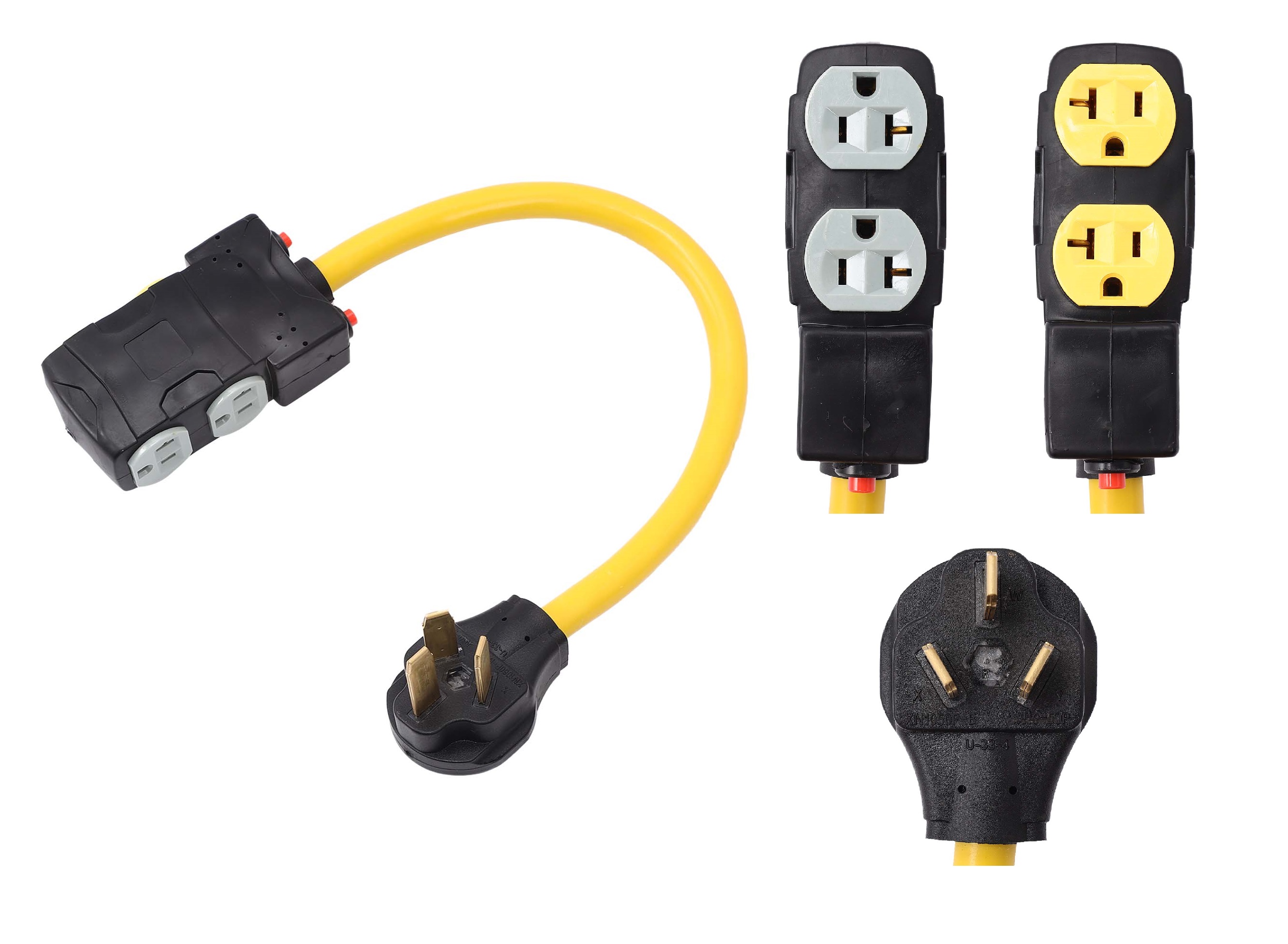 Amazon.com: ONETAK NEMA 10-50P to 4 Outlet Port 5-15R 5-20R 1.5 FT