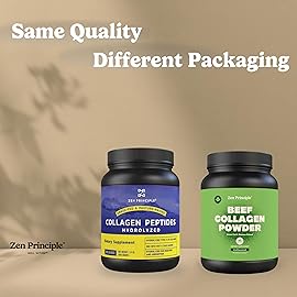 Zen Principle Grass-Fed Agglomerated Hydrolyzed Collagen Peptides 1.5 lb. Anti-Aging Protein Powder for Healthy Hair, Skin, Joints. Paleo Friendly, GMO and Gluten Free, Pasture-Raised Bovine.