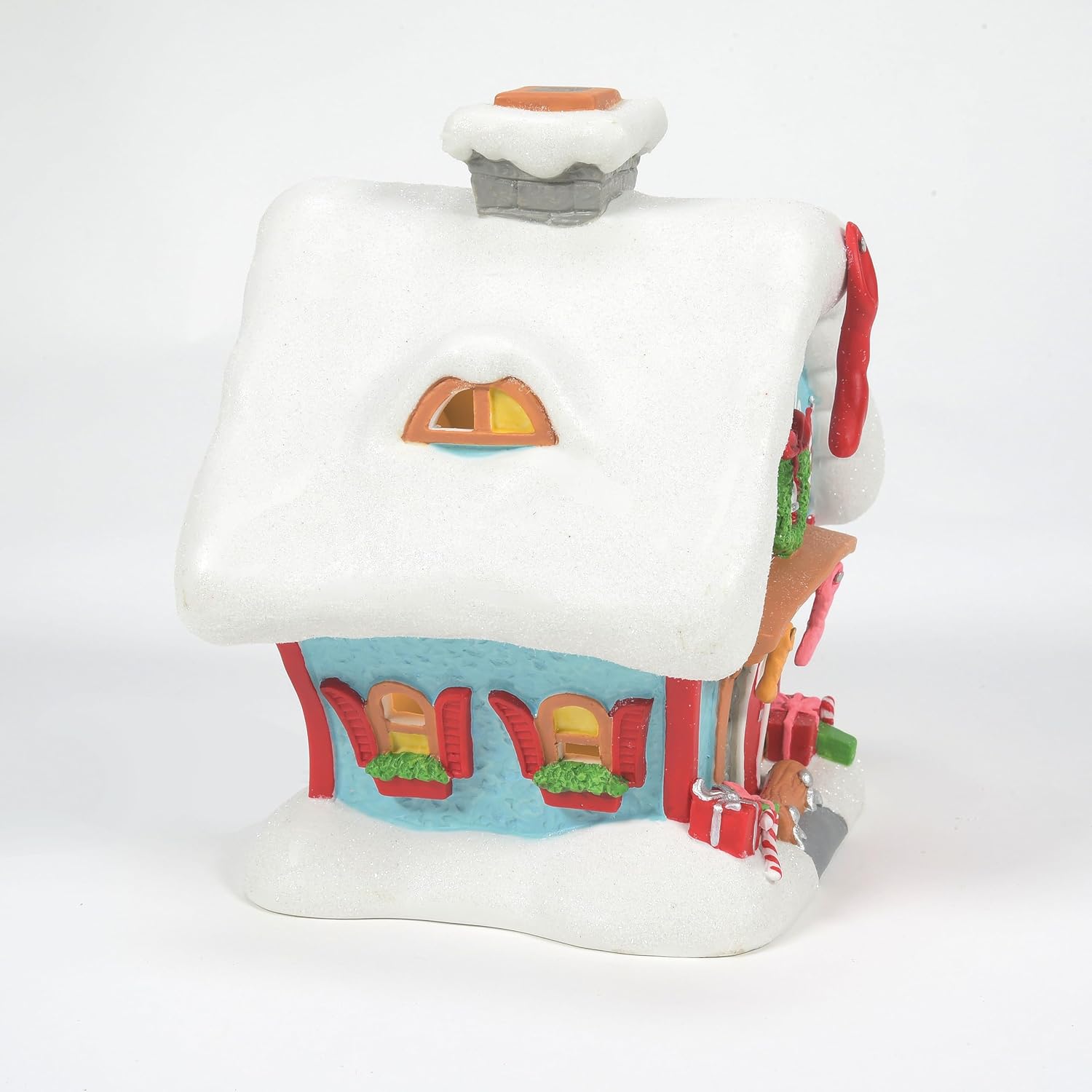 Department 56 Dr. Seuss Grinch Village Who-Ville Stocking Store Lit Building, 7.17 Inch, Multicolor