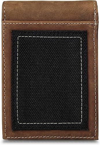 Miniatura 2 de WOLVERINE Men's Slim Wallet Card Case Money Clip RFID Protection ID Window Rugged Leather Canvas