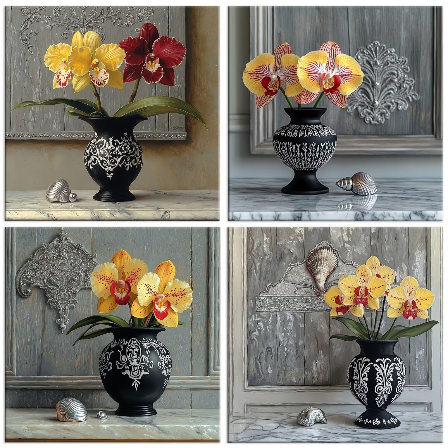 Diamond Painting Kit Jarrón de Magnolia, Pintar Diamantes Kit 60x60cm f-930