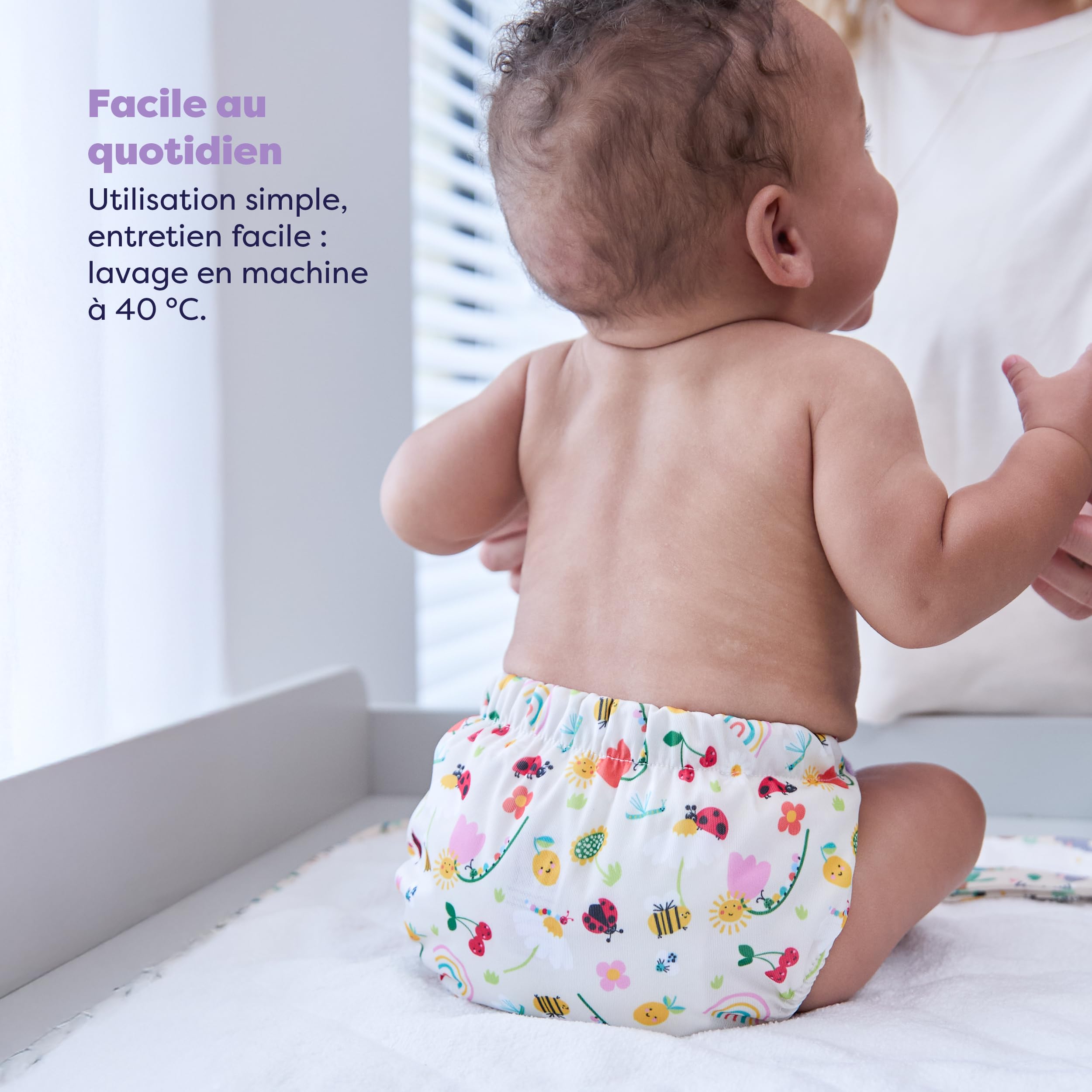 Bambino Mio Couche Lavable Révolutionnaire – Lot de 5 couches tout-en-un évolutives dès la naissance (FÊTE AU JARDIN) | Comprend 5 inserts en bambou | convient aux nouveau-nés et aux tout-petits